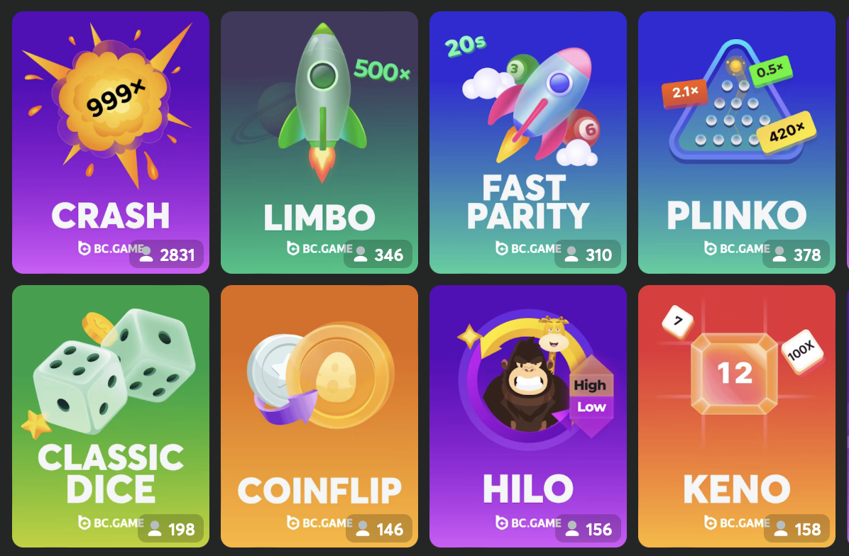 Popular Casino Games on BC Game for Indian Players