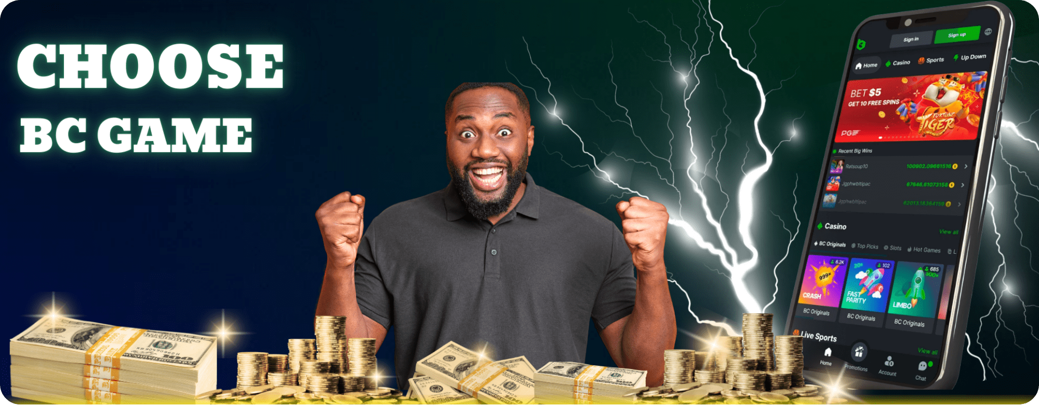 BC Game में कई फायदे पाएं